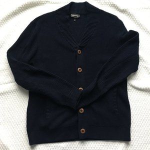 Express Chunky Navy Button Sweater Size Large
